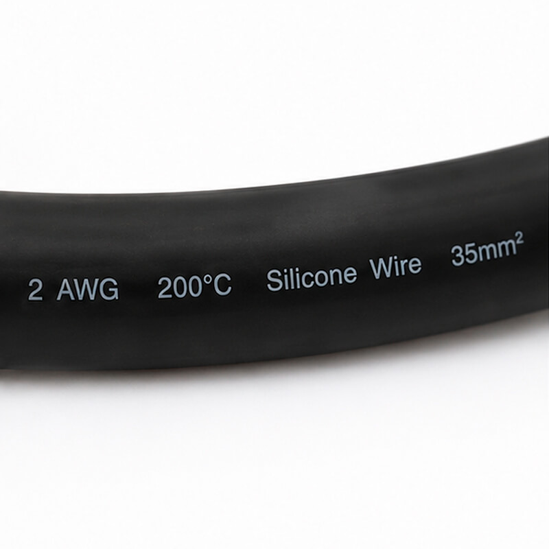 Силіконовий кабель 2 AWG 35 мм² чорний мідний гнучкий для АКБ та інвертора