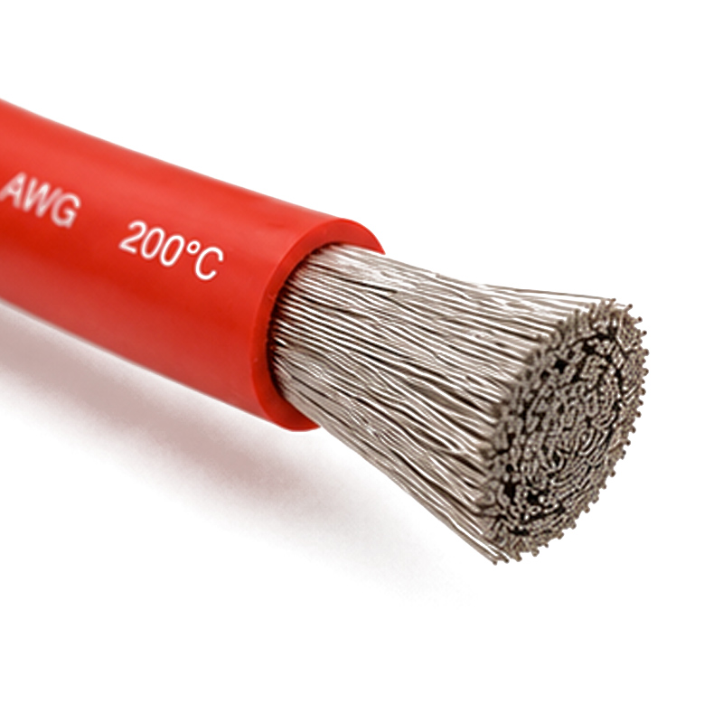 Кабель 4 AWG 25 мм² червоний силіконовий мідний для АКБ, інвертора